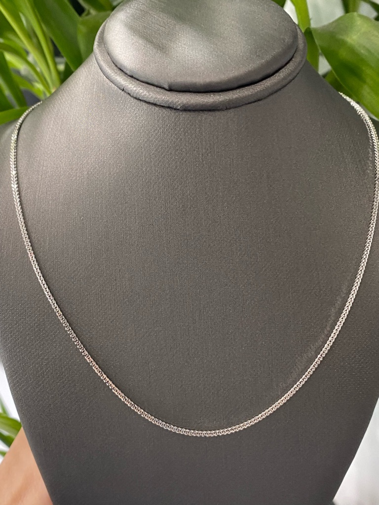 14k White Gold Foxtail Chain